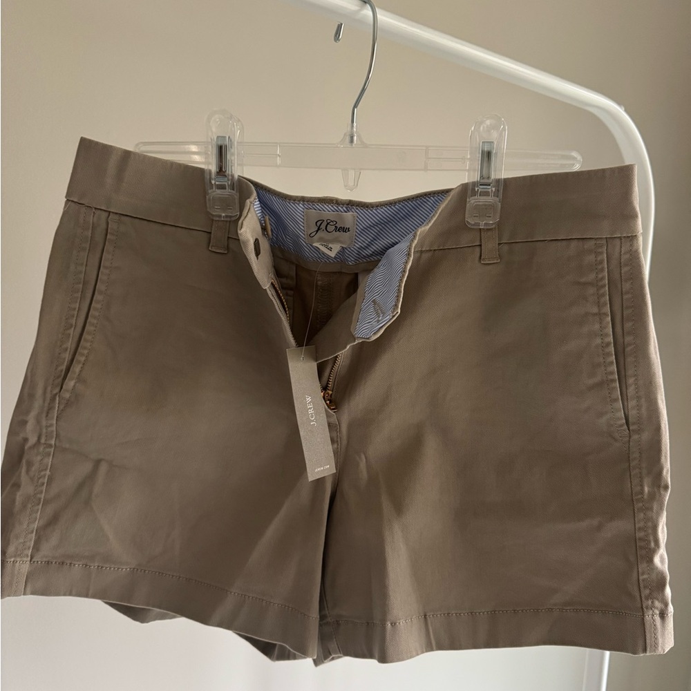 NWT J. Crew 4” Chino Stretch Khaki Shorts Size 6